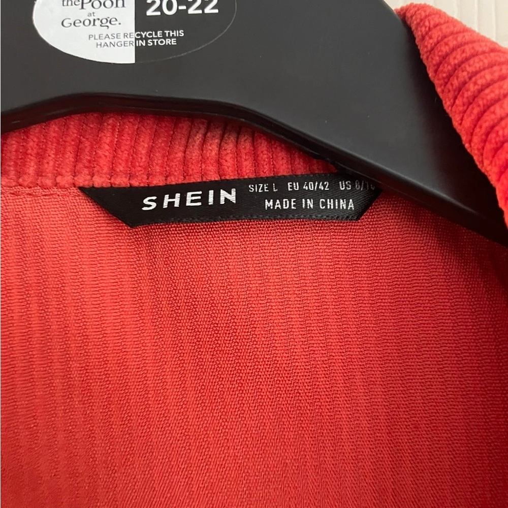 Shein Red Corduroy Jacket